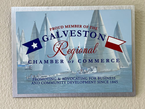 Galveston Chamber of Commerce Plaque